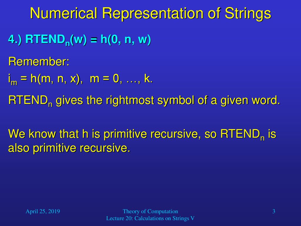 Numerical Representation of Strings - ppt download