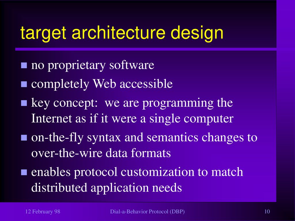 target architecture design