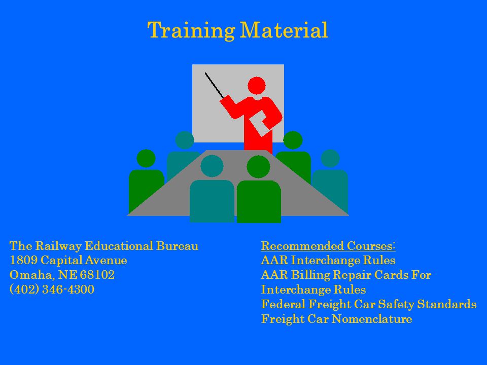 Training Material The Railway Educational Bureau 1809 Capital Avenue