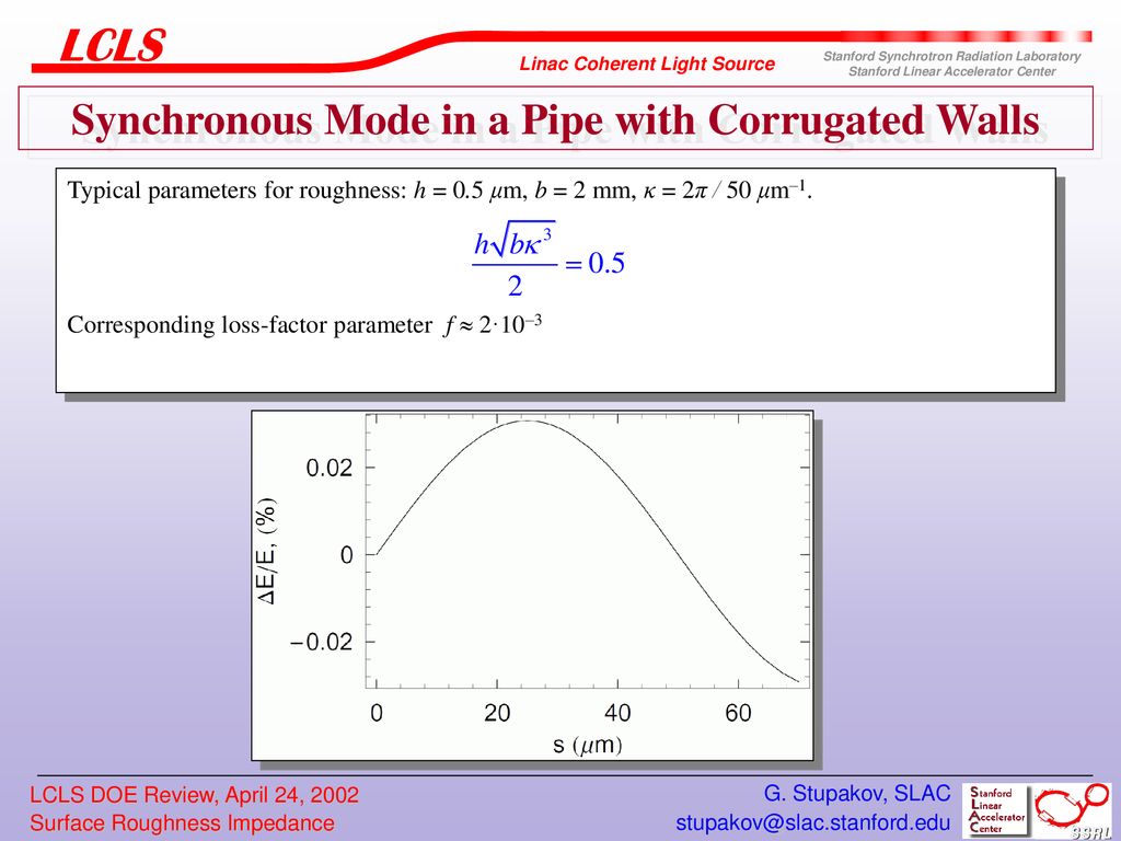 Synchronous Mode in a Pipe with Corrugated Walls