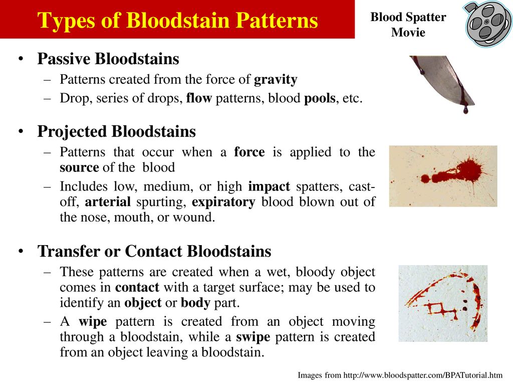 Types of Bloodstain Patterns