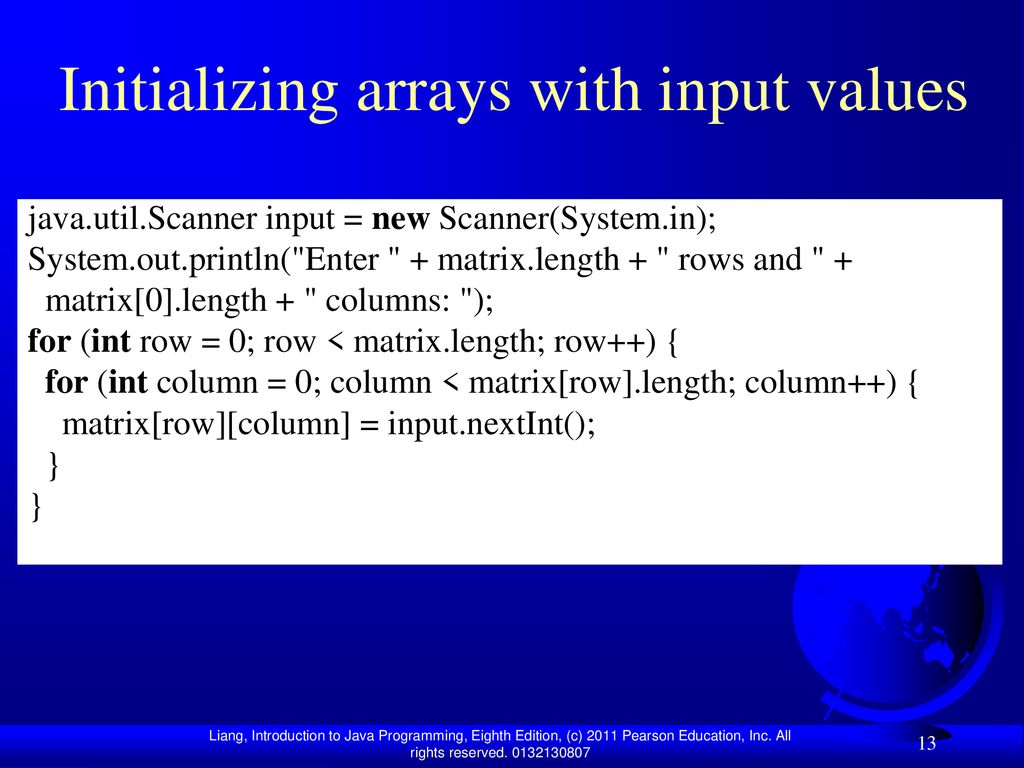 Chapter 7 Multidimensional Arrays - ppt download