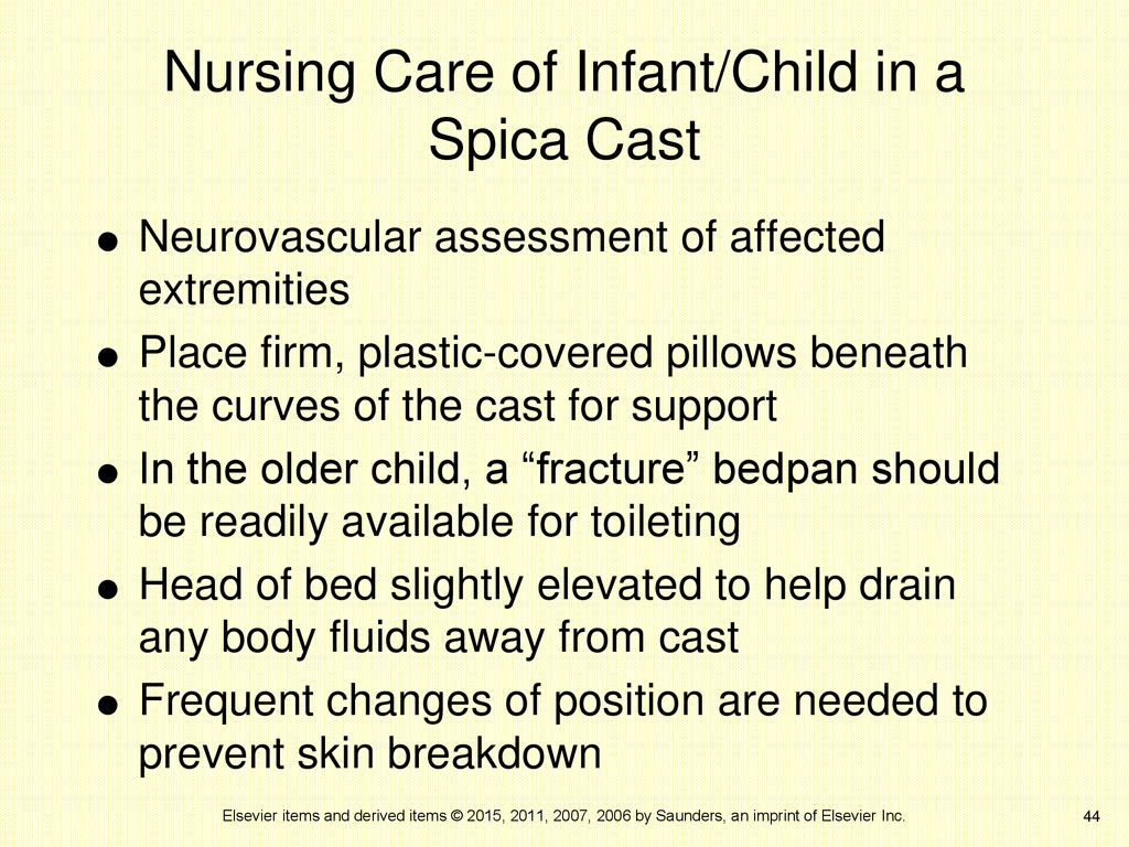 Nursing Care of Infant/Child in a Spica Cast