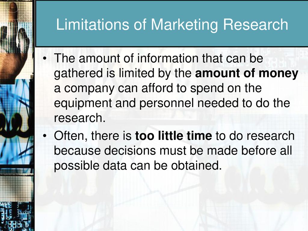 limitations of marketing research ppt