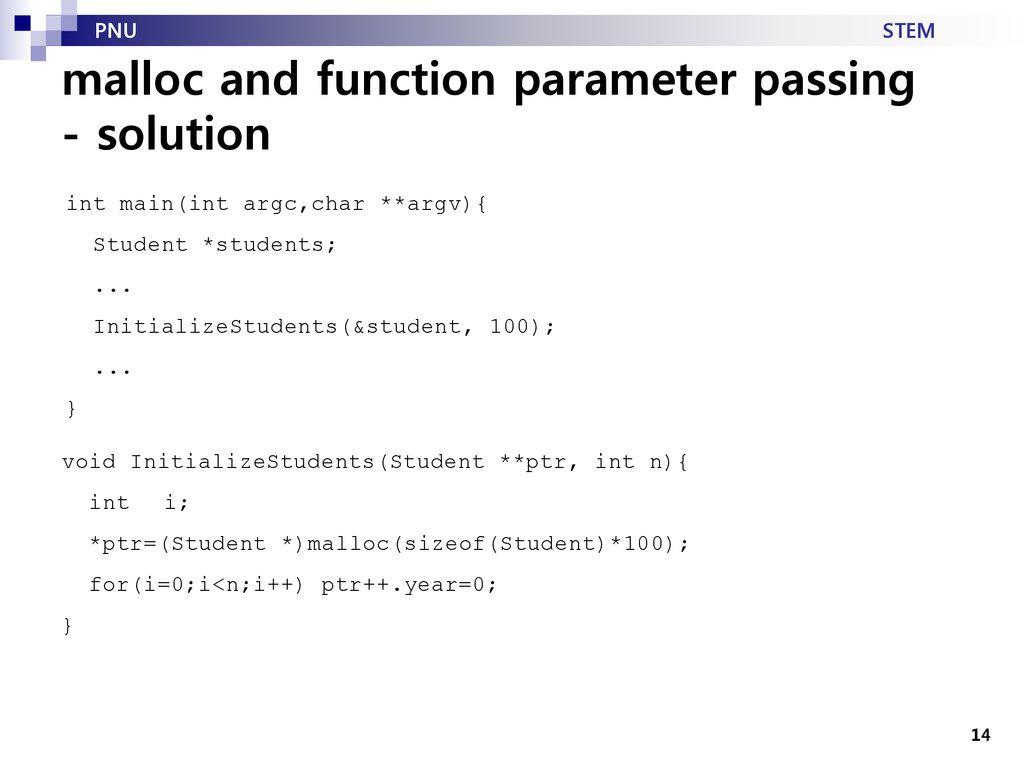 C++ Programming: review on C: Pointer and malloc - ppt download