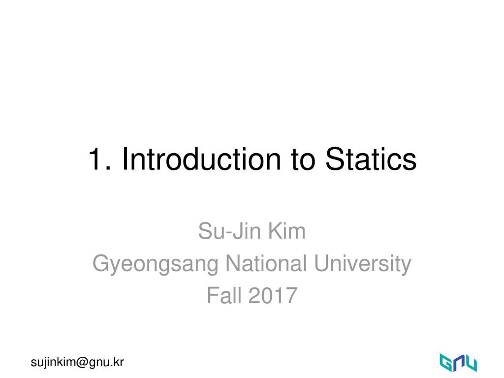 1. Introduction to Statics
