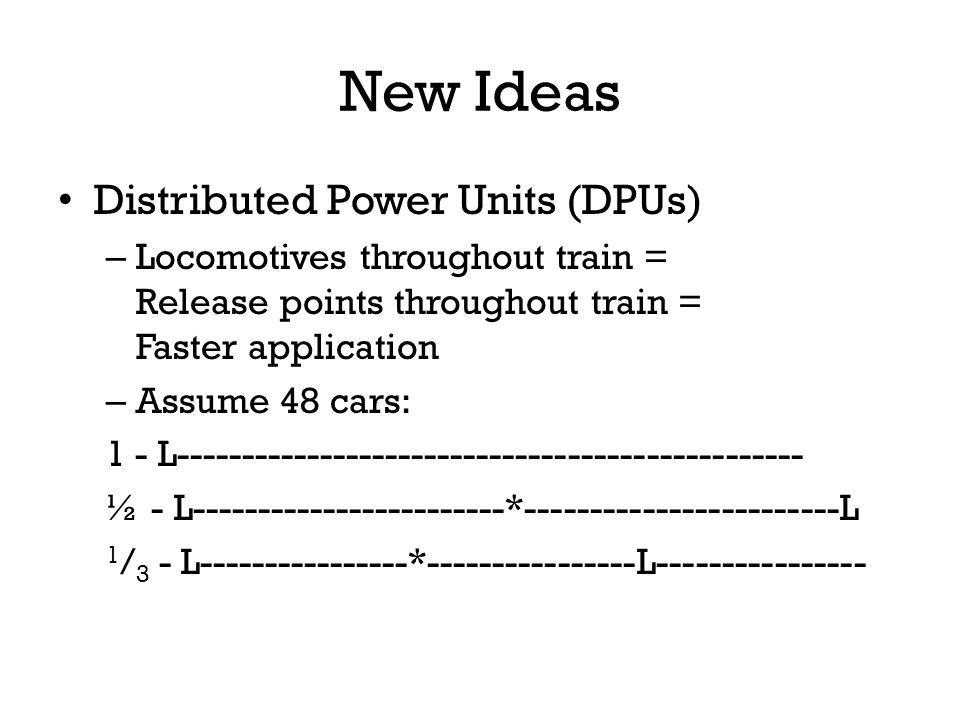 New Ideas Distributed Power Units (DPUs)