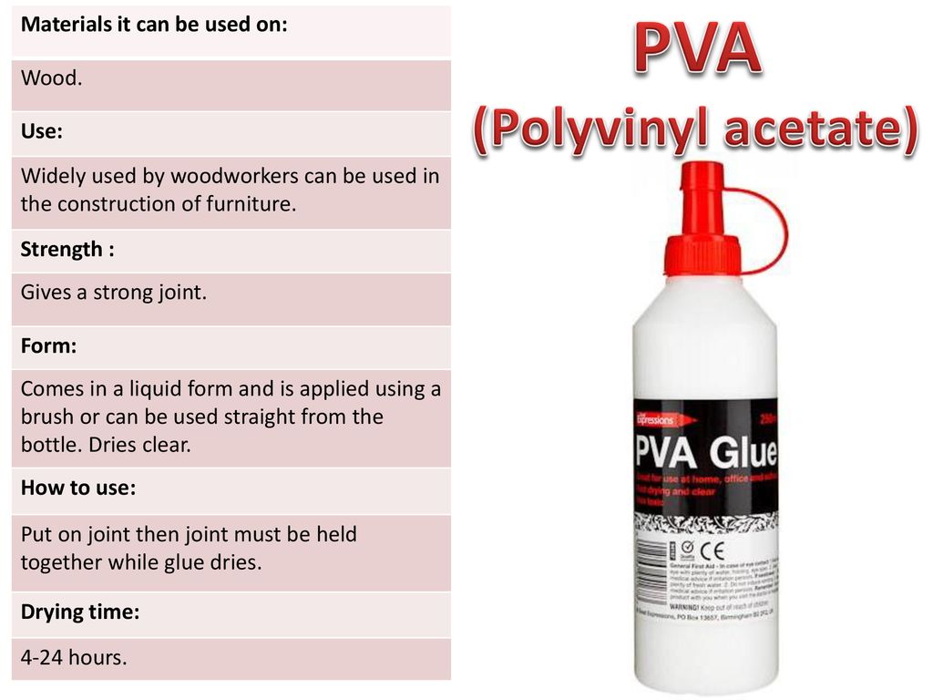 Contact adhesive Materials it can be used on: Wood, plastic, metal. - ppt  download