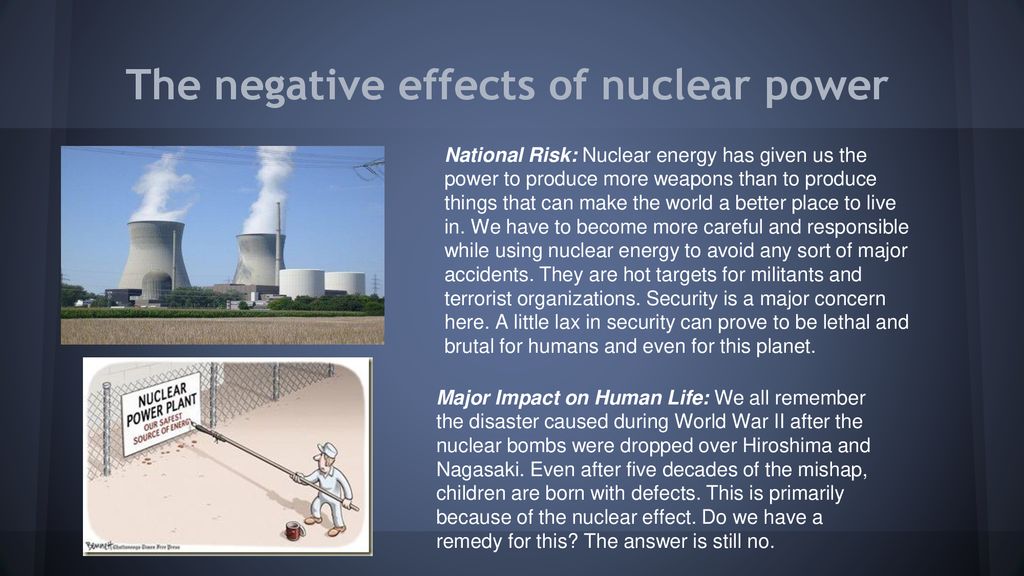 Positive Uses Of Nuclear Energy