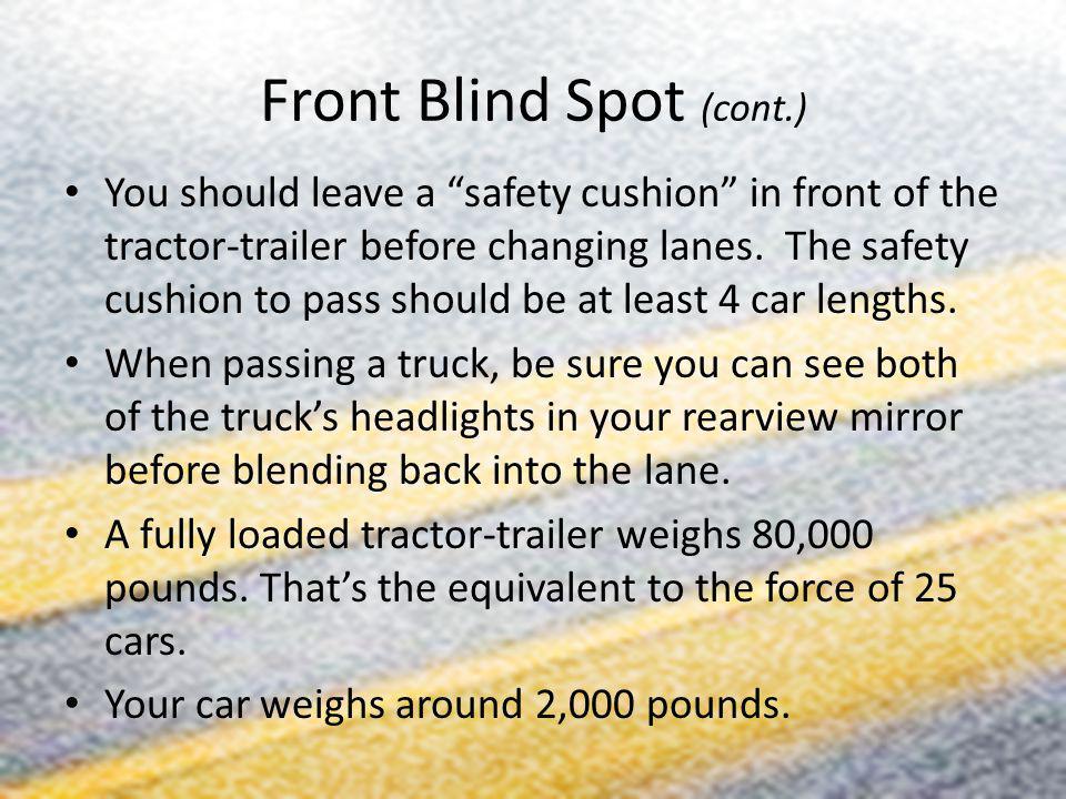Front Blind Spot (cont.)