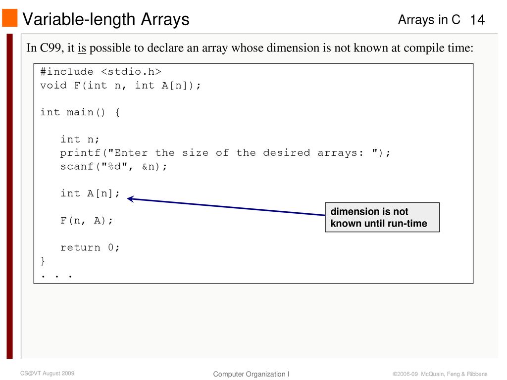 Declaration of Statically-Allocated Arrays - ppt download