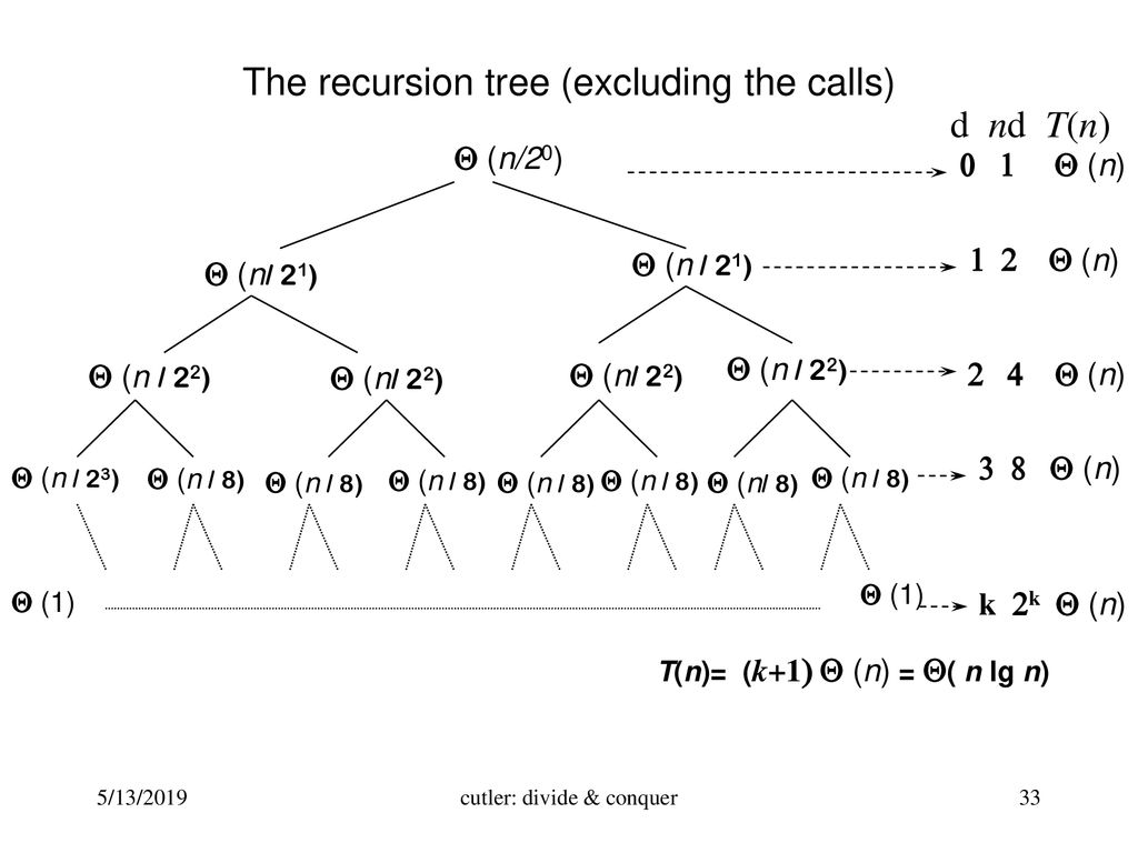 Solving recurrence equations - ppt download