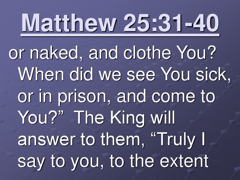 Matthew 25:31-40