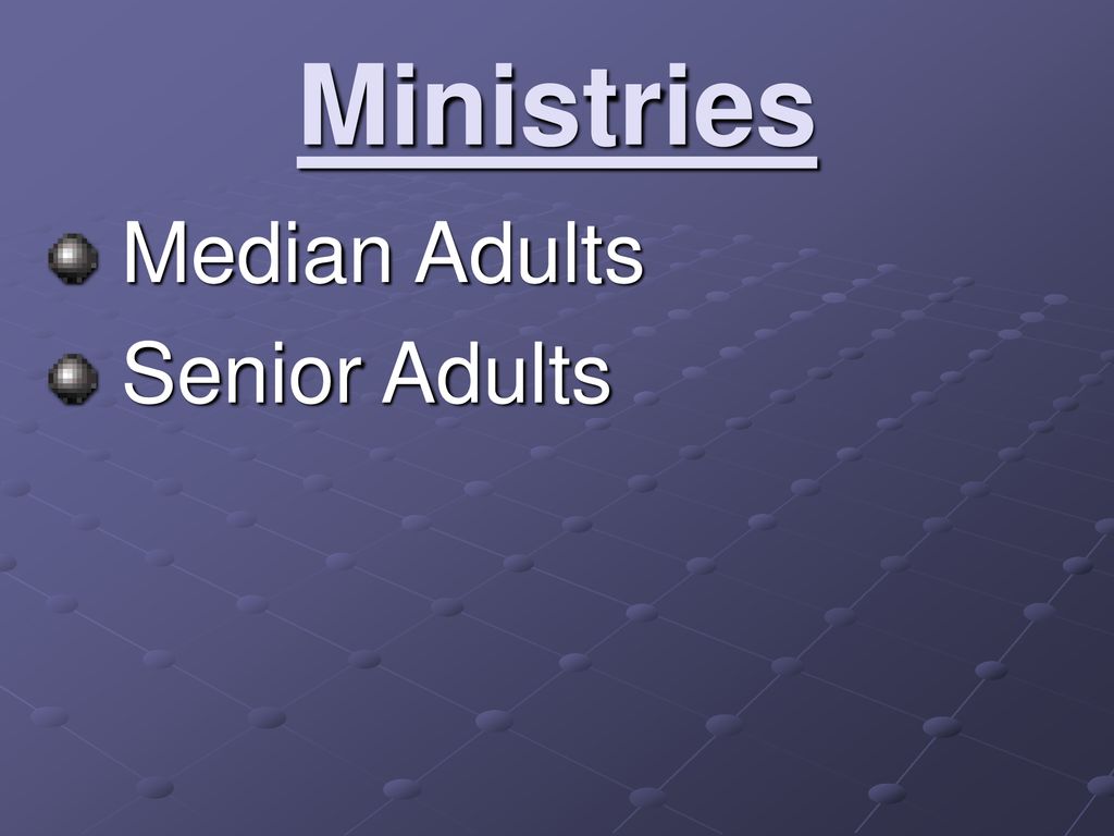 Ministries Median Adults Senior Adults