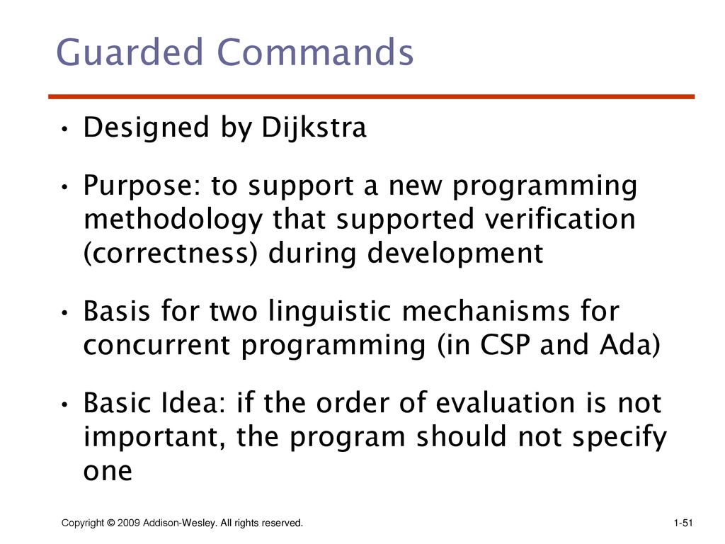 Guarded Commands Designed by Dijkstra