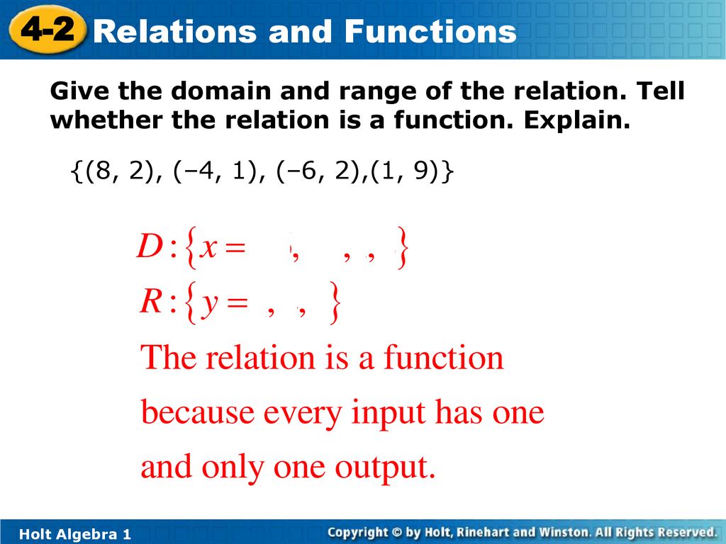 Objectives Identify Functions. - Ppt Download