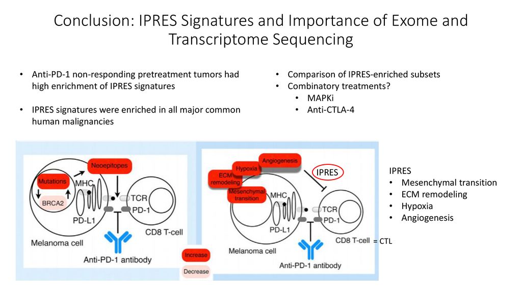 Conclusion: IPRES Signatures and Importance of Exome and Transcriptome Sequencing