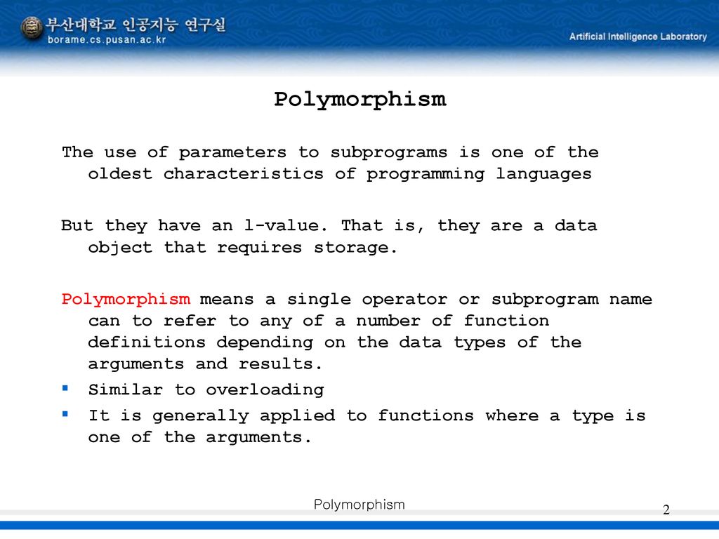 Polymorphism Programming Language Design and Implementation - ppt download