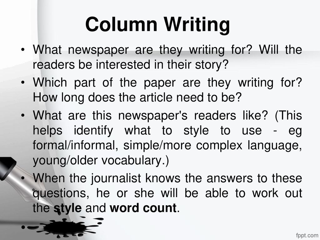 Columns Opinión Writing. - ppt download