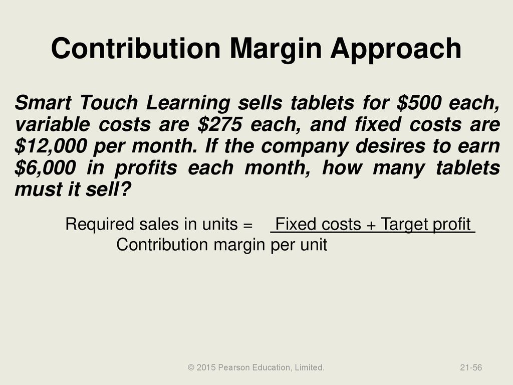 Contribution Margin Approach