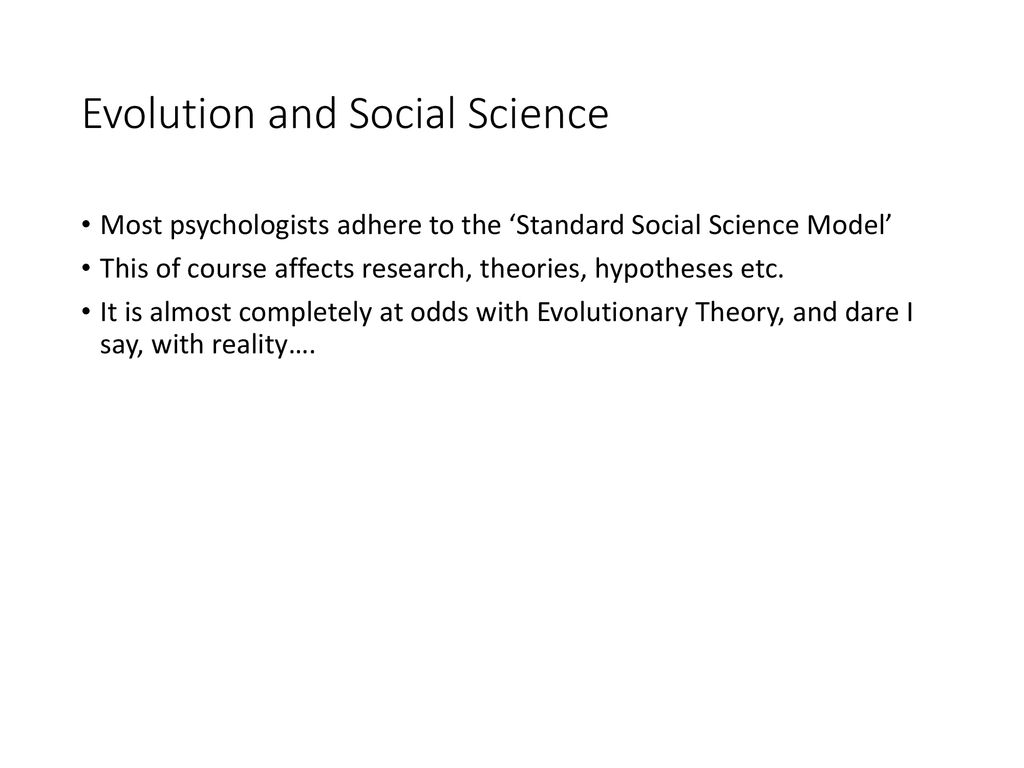 Evolution and Social Science