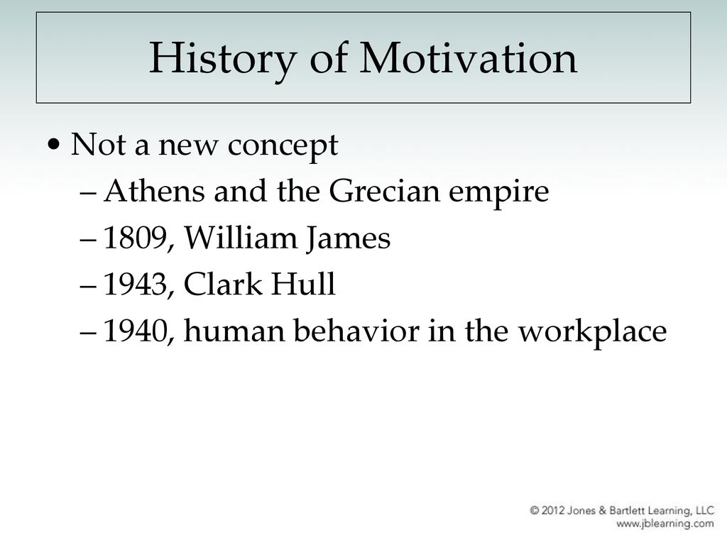 history of motivation in the workplace
