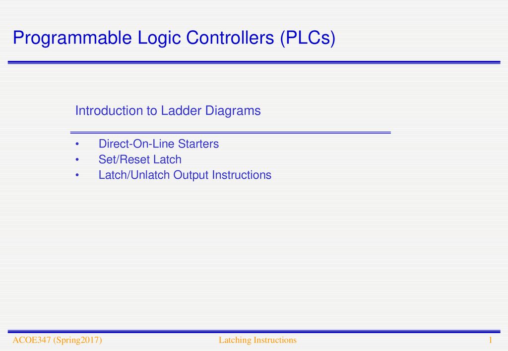 Programmable Logic Controllers (PLCs) ppt download