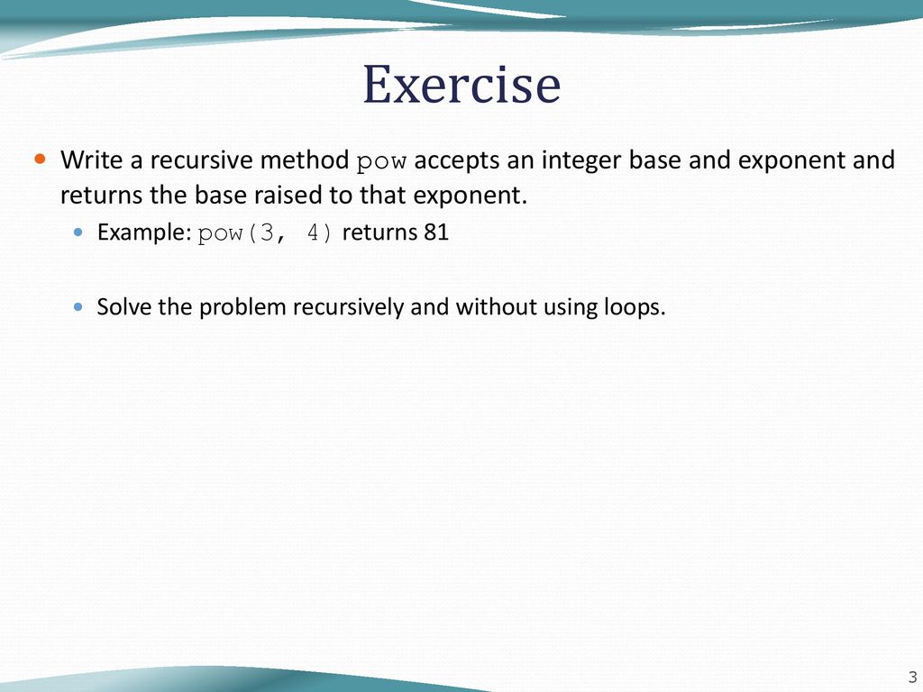 Lecture 10: recursive programming reading: - ppt download