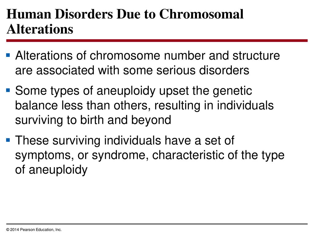 Human Disorders Due to Chromosomal Alterations