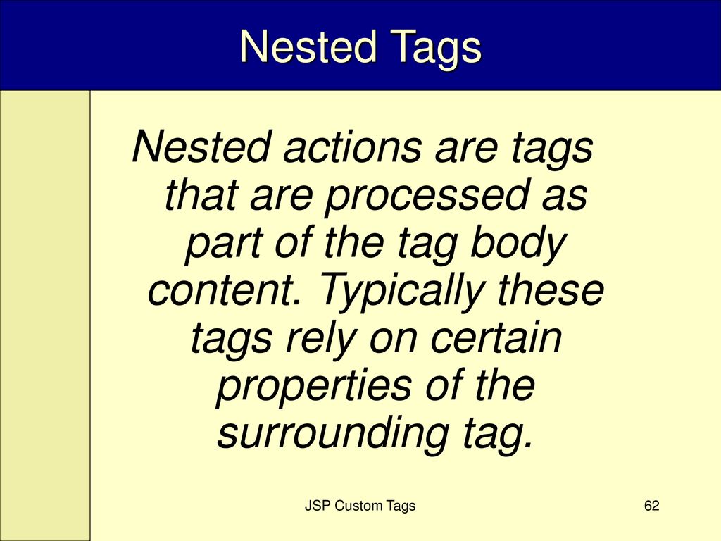 JSP Custom Tags Welcome. - ppt download