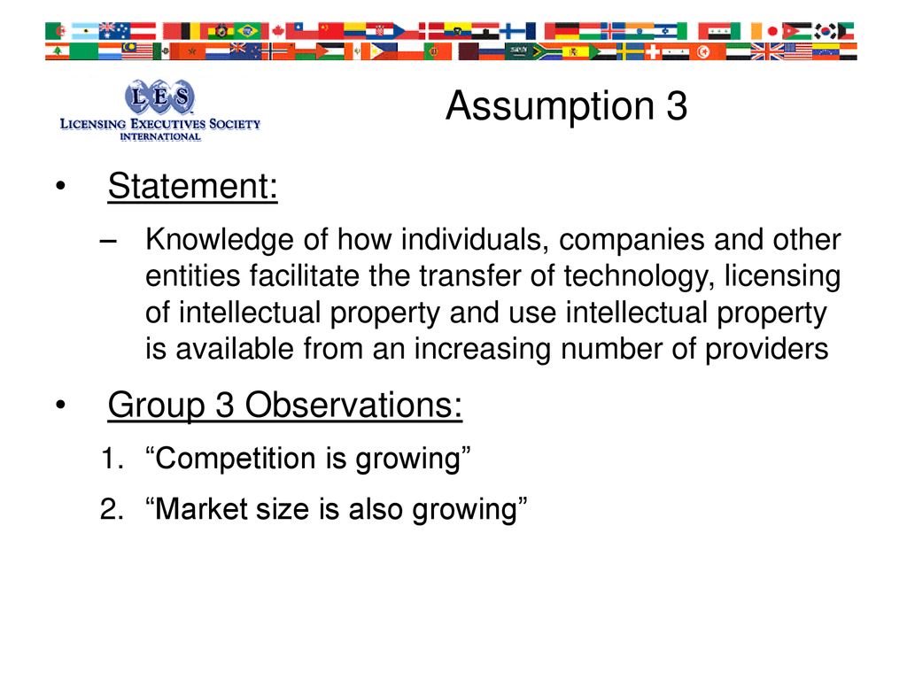 Assumption 3 Statement: Group 3 Observations: