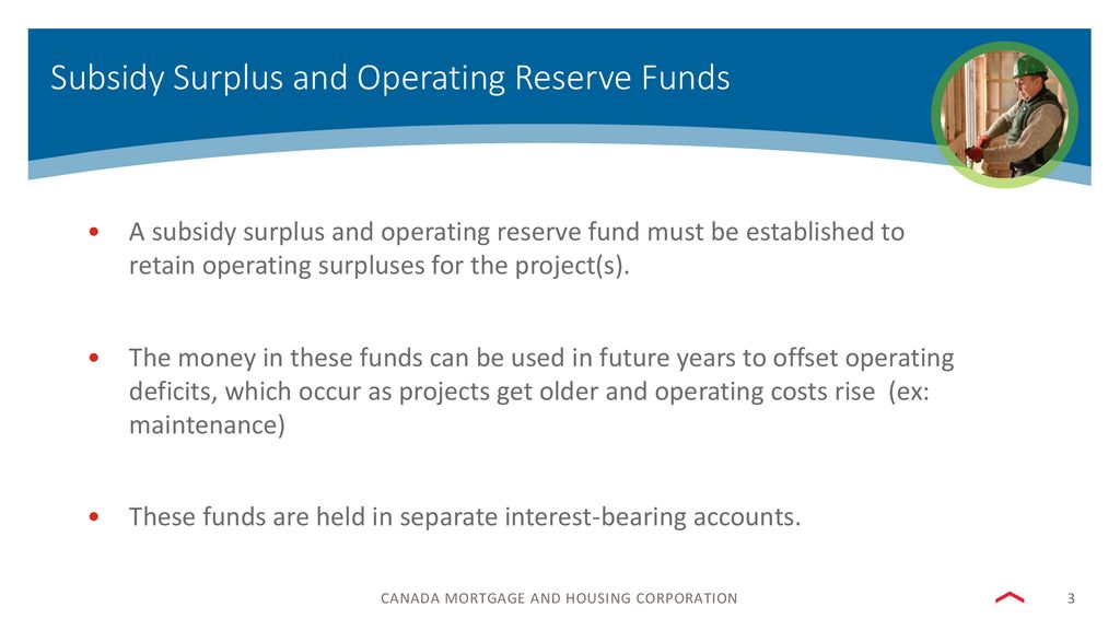 Subsidy Surplus, Operating Reserve, and Replacement Reserve Funds - ppt  download