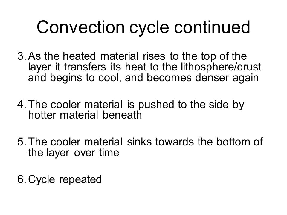 Convection cycle continued