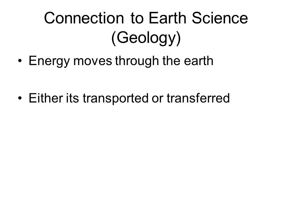 Connection to Earth Science (Geology)