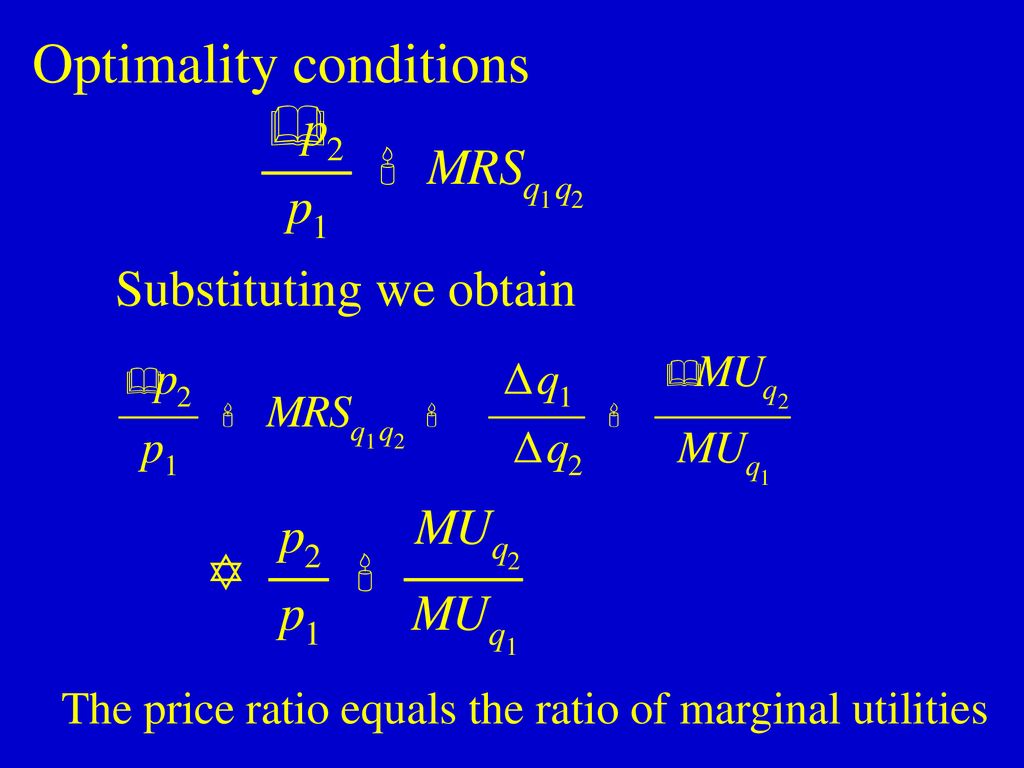 Optimality conditions