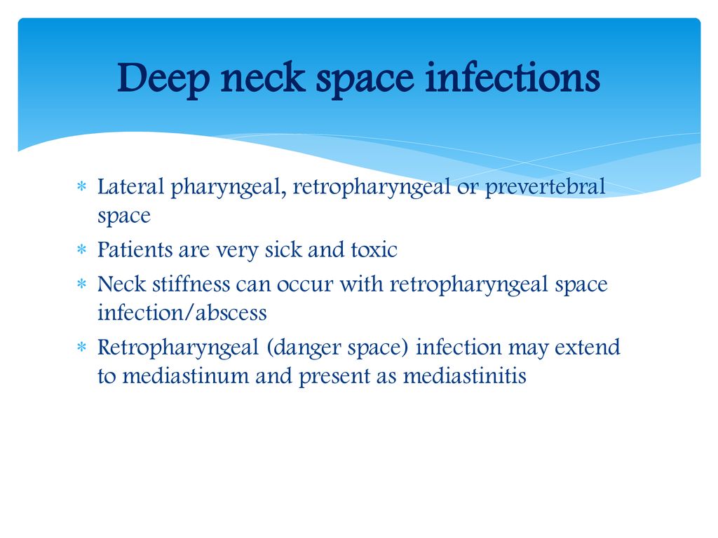 Deep neck space infections