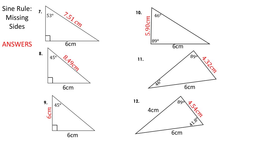 Sine Rule: Missing Sides - ppt download