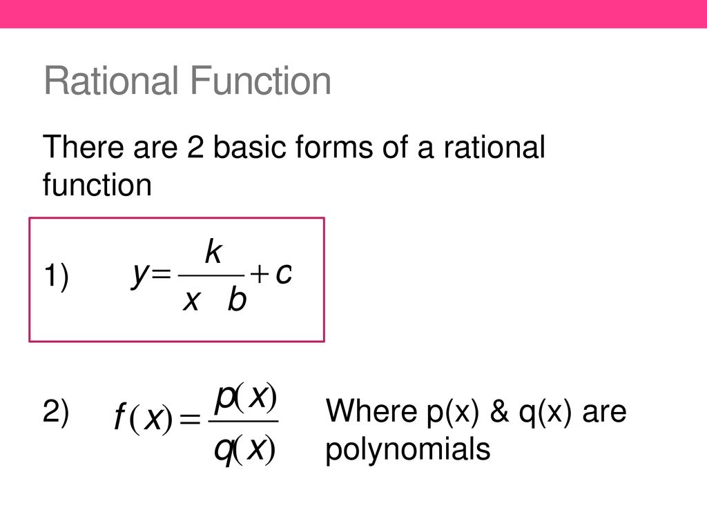 Graphing Simple Rational Functions ppt download