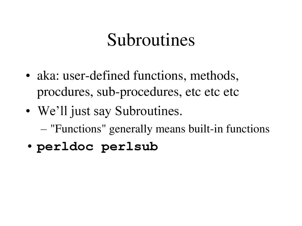 Subroutines. - ppt download