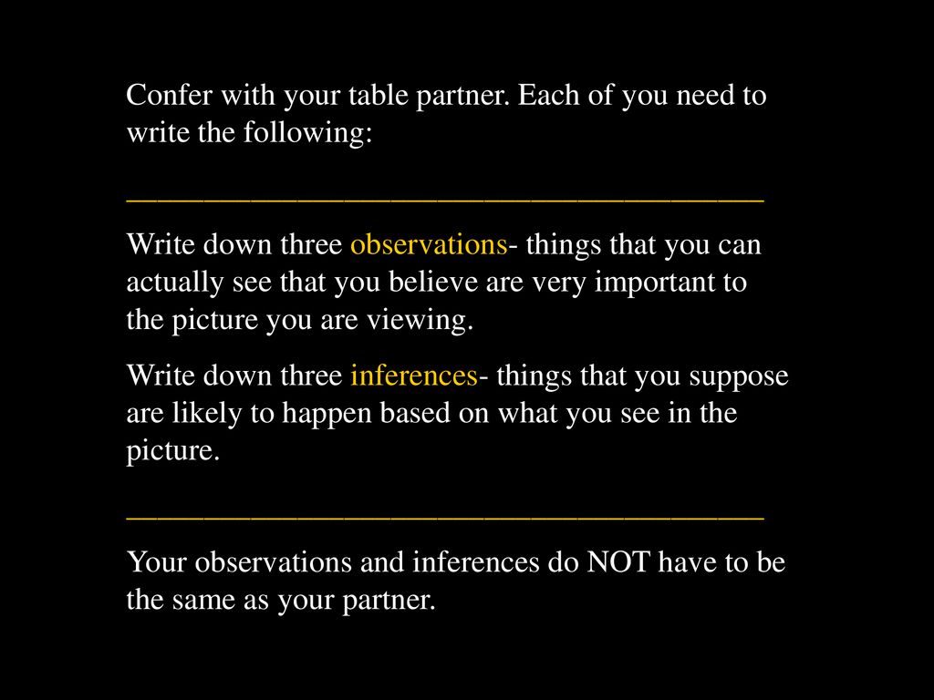 Inference and observation activity ppt download