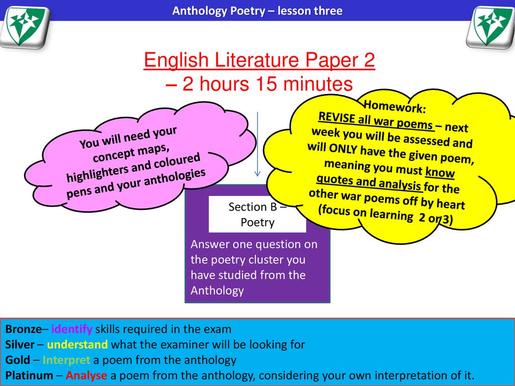 English Literature Paper 2 – 2 Hours 15 Minutes - Ppt Download