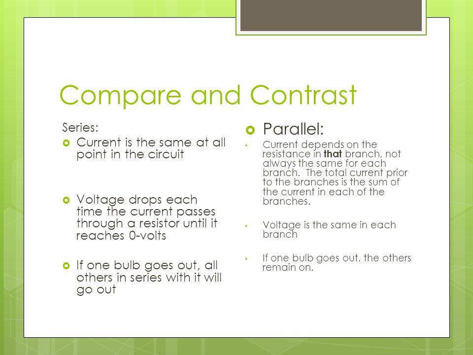 circuits computer lab today ppt download compare and contrast series and parallel circuits
