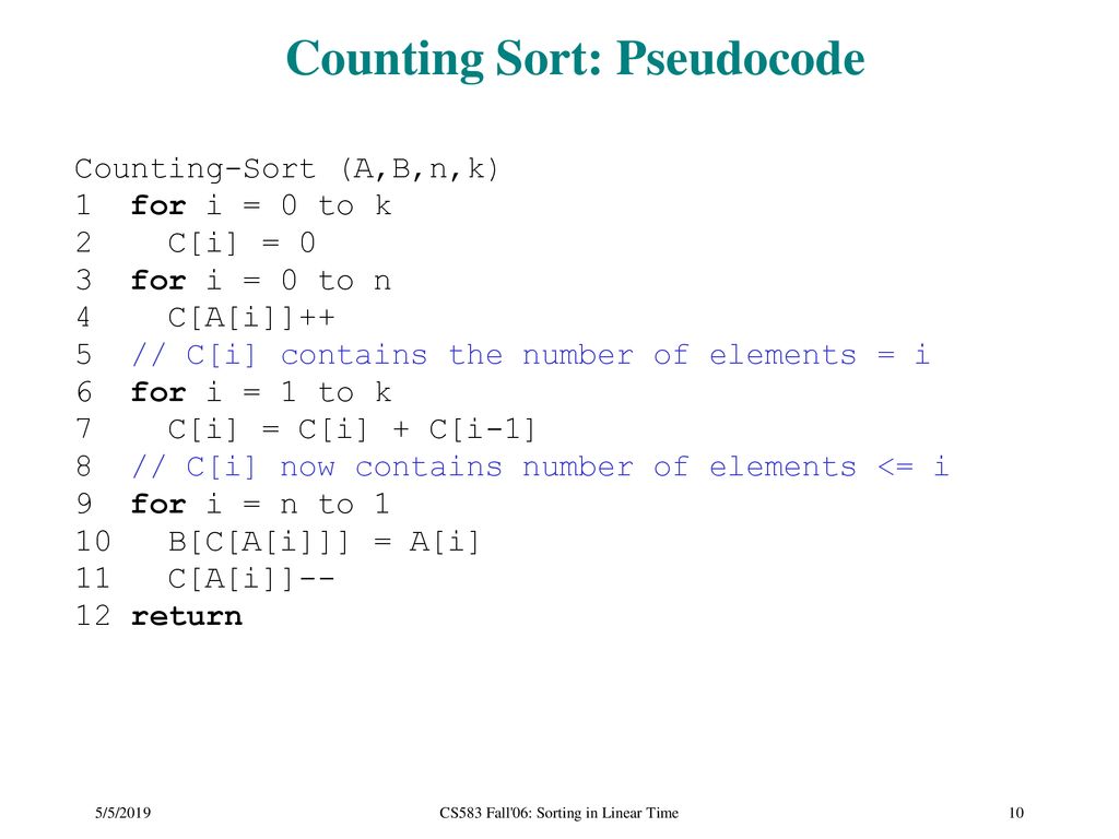 CS 583 Analysis of Algorithms - ppt download