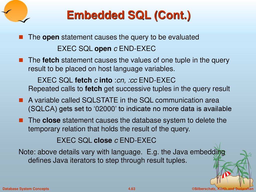 Chapter 4: SQL Basic Structure Set Operations Aggregate Functions - ppt ...