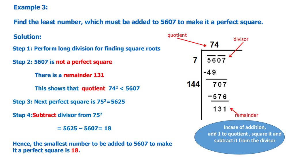 Square Least Number Add Subtract Ppt Download