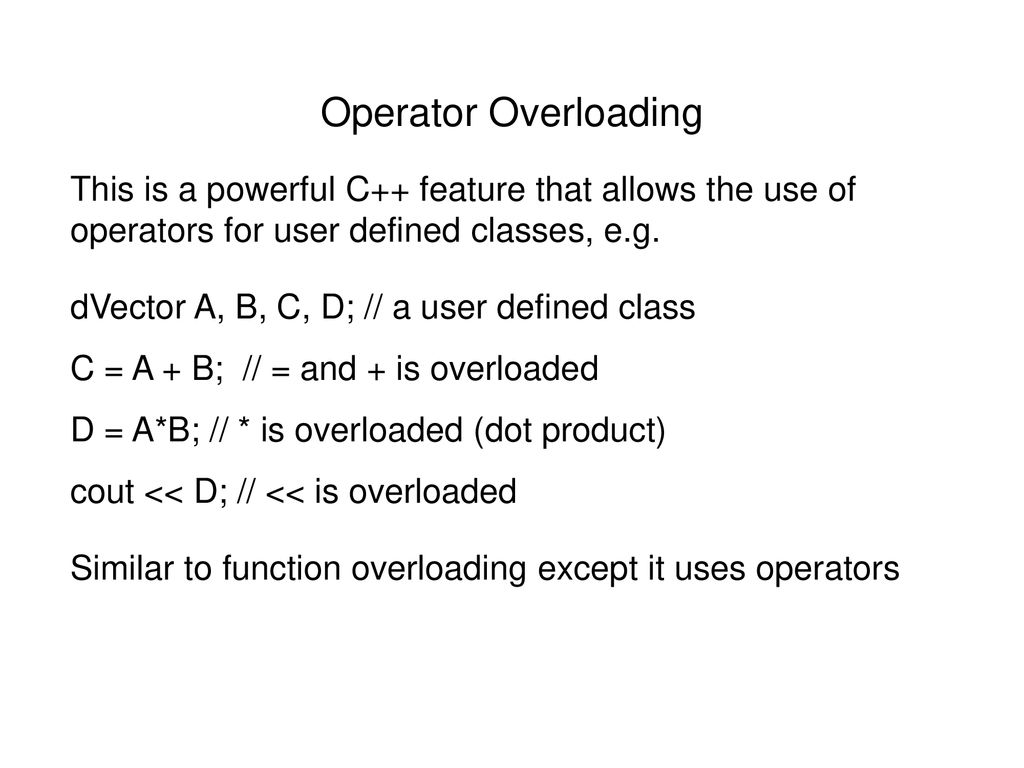 Review of Function Overloading - ppt download