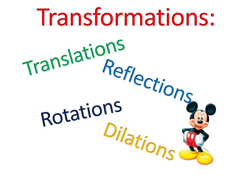 Transformations: Translations Reflections Rotations Dilations. - ppt ...