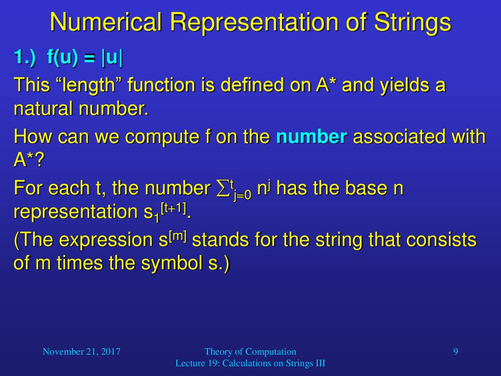 Numerical Representation of Strings - ppt download