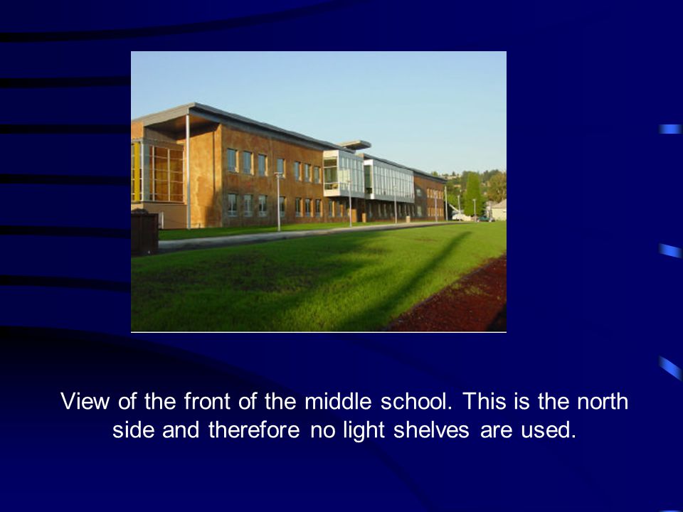 View of the front of the middle school