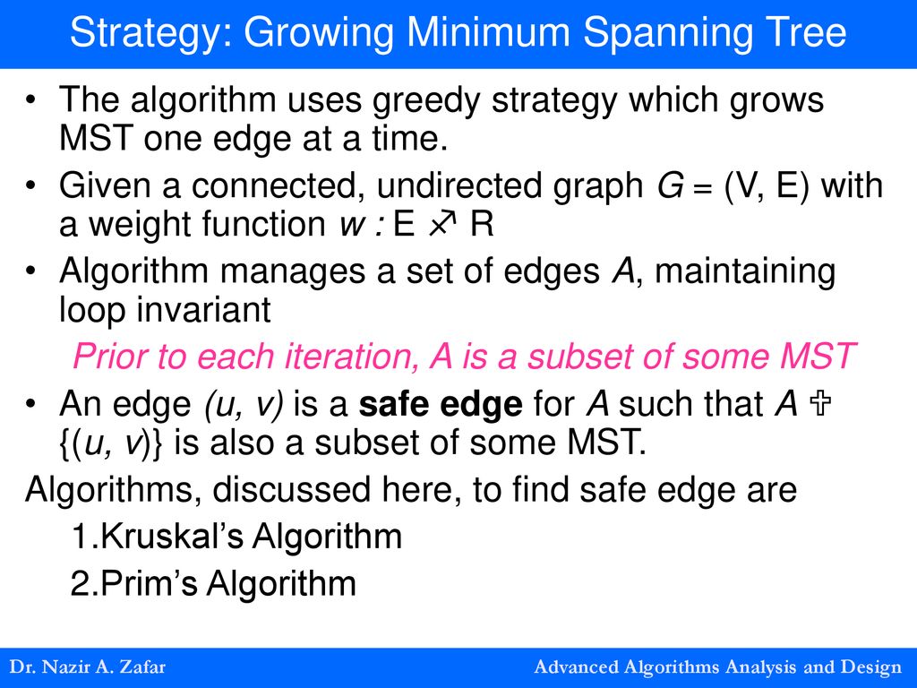 Advanced Algorithms Analysis and Design - ppt download